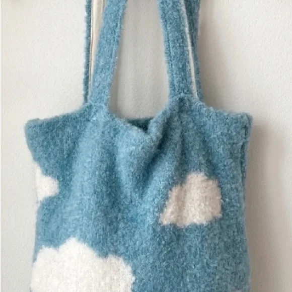 Free People NWT Beautiful Lined Tote Bag Colorful Coordinated Stripe Scarf Gift - Picture 7 of 13